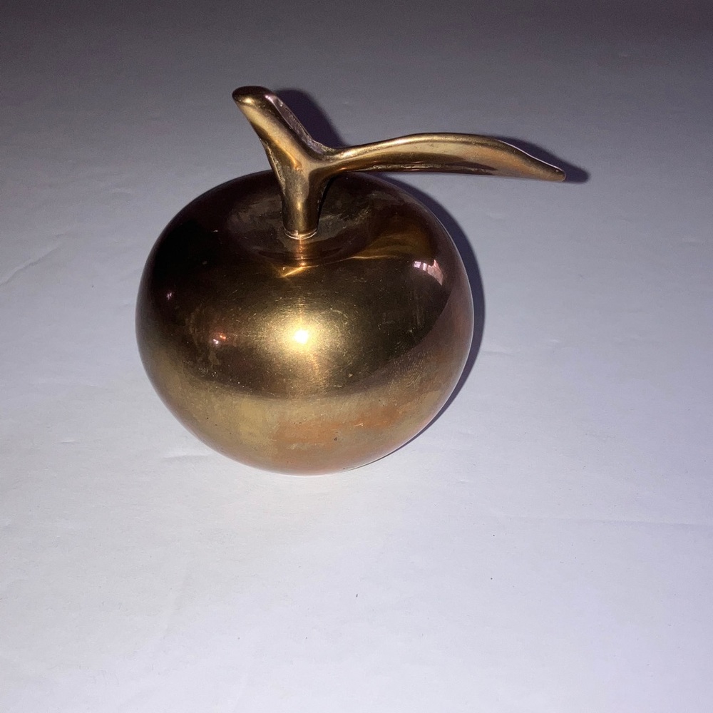 Vintage Solid Brass Apple Bell‎ Decor 3”